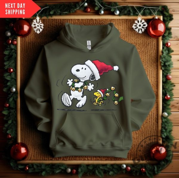 Snoopy Christmas Shirt Dog Christmas Crewneck Sweatshirt Christmas Gifts Winter Clothes Snoopy Hoodie Boujee Tshirt Christmas Shirt giftyzy 1