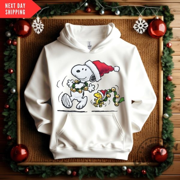 Snoopy Christmas Shirt Dog Christmas Crewneck Sweatshirt Christmas Gifts Winter Clothes Snoopy Hoodie Boujee Tshirt Christmas Shirt giftyzy 3