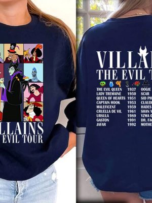 Villains Eras Tour Shirt Disneyland Villains Tour Tee Villains Characters Shirt Girl Trip Shirt Disneyland Family Shirt Birthday Gift Unique revetee 3