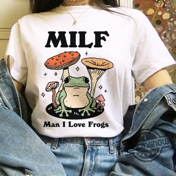 Retro Frog Shirt Funny Milf Froggy Shirt Cottagecore Froggy Tee Toad Shirt Frog Lover Shirt Mom Shirt Gift trendingnowe 1