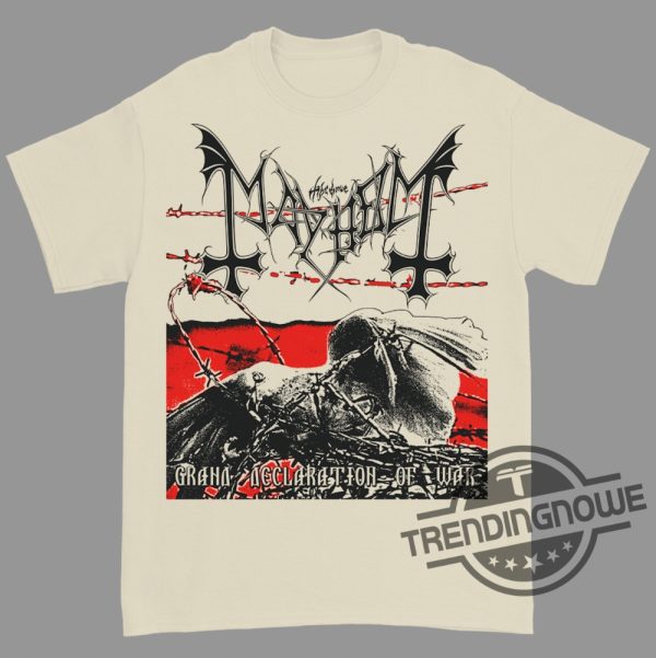 Norway Rock Mayhem Shirt Grand Declaration Of War Norway Rock Mayhem Band Vintage Punk T Shirt Mayhem Band Shirt Mayhem Shirt trendingnowe 1