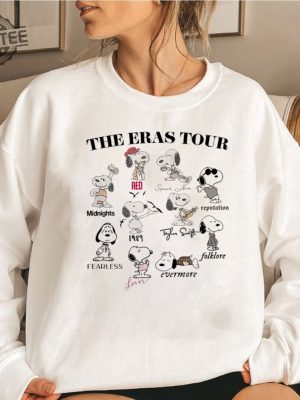 Snoopy Christmas Shirt Snopy Eras Tour Shirt Christmas Cartoon Dog Sweatshirt Unique revetee 3