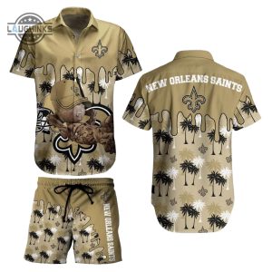 new orleans saints nfl hawaiian shirt groot graphic new summer perfect best gift ever marvel hugs sports football aloha shirt and shorts set laughinks 1 1