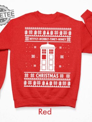 Wibbly Wobbly Timey Wimey Christmas Sweater Unique revetee 6