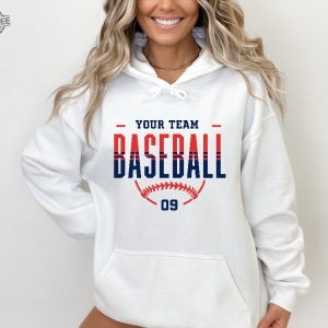 Custom Baseball Hoodie Personalized Baseball Sweatshirt Baseball Team Name Hoodie Baseball Sweatshirt Game Day Hoodie Baseball Hoodie Unique revetee 2