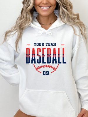 Custom Baseball Hoodie Personalized Baseball Sweatshirt Baseball Team Name Hoodie Baseball Sweatshirt Game Day Hoodie Baseball Hoodie Unique revetee 2