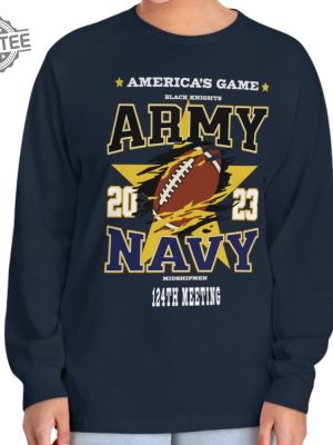 Army Navy Game Unisex Long Sleeve Shirt Army Vs Navy Football Americas Game Military Shirt Army Shirt Navy Army Navy 2023 Gift Veteran Unique revetee 2