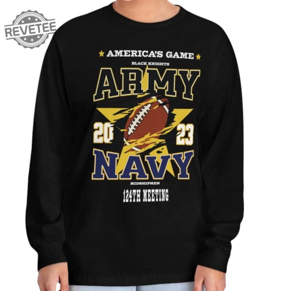 Army Navy Game Unisex Long Sleeve Shirt Army Vs Navy Football Americas Game Military Shirt Army Shirt Navy Army Navy 2023 Gift Veteran Unique revetee 3