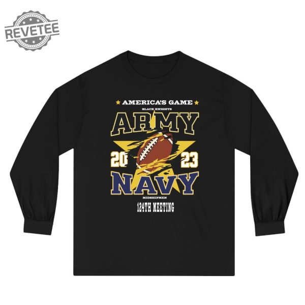 Army Navy Game Unisex Long Sleeve Shirt Army Vs Navy Football Americas Game Military Shirt Army Shirt Navy Army Navy 2023 Gift Veteran Unique revetee 4