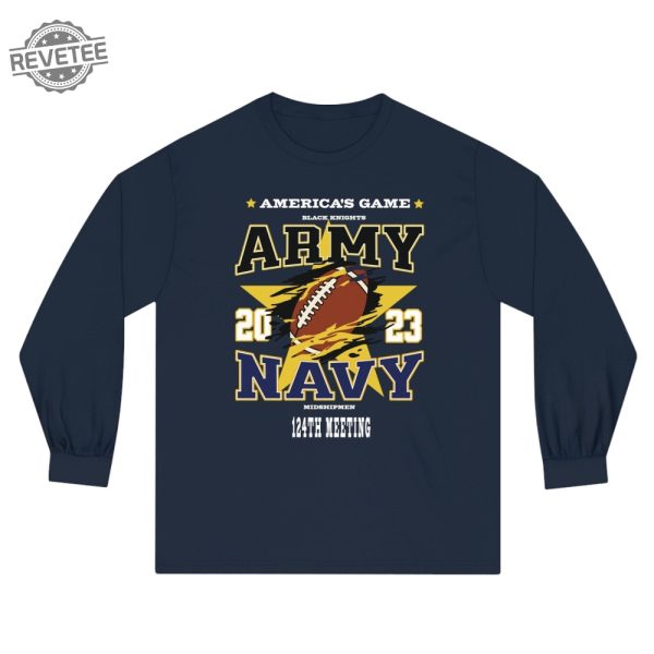 Army Navy Game Unisex Long Sleeve Shirt Army Vs Navy Football Americas Game Military Shirt Army Shirt Navy Army Navy 2023 Gift Veteran Unique revetee 5