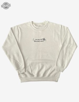 Moon Saturn Embroidered Sweatshirt Unique revetee 2