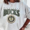 Bucks Retro Basketball Crewneck Sweatshirt Vintage Style Nba Basketball Tshirt Basketball Fan Hoodie American Basketball Shirt giftyzy 2