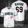 arizona diamondbacks barbie baseball jersey white custom name and number 2023 all over printed sports x barbie movie jersey shirts laughinks 1