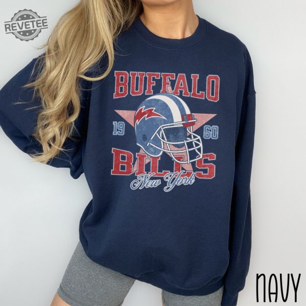Buffalo Bills Sweatshirt Vintage Style Buffalo Football Crewneck Bill Sweatshirt Bills Football Buffalo New York Buffalo Fan Gift Unique revetee 2 1