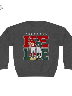 Unisex Jason Kelce Travis Kelce Sweatshirt American Football Shirt Football Fan Gift Shirt Crewneck Sweatshirt Unique revetee 4