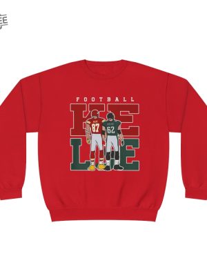 Unisex Jason Kelce Travis Kelce Sweatshirt American Football Shirt Football Fan Gift Shirt Crewneck Sweatshirt Unique revetee 5