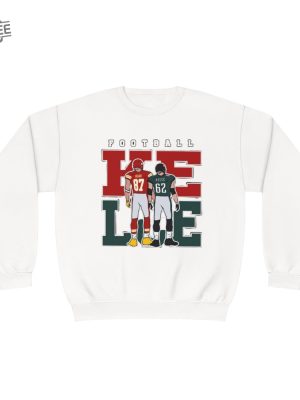 Unisex Jason Kelce Travis Kelce Sweatshirt American Football Shirt Football Fan Gift Shirt Crewneck Sweatshirt Unique revetee 6