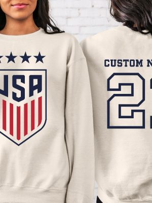 Usa Womens Soccer Logo Sweatshirt World Cup Usa Sweatshirt American Shirt Usa National Soccer Team 4Th Of July Flag America Soccer Team Unique revetee 2