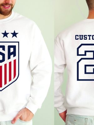 Usa Womens Soccer Logo Sweatshirt World Cup Usa Sweatshirt American Shirt Usa National Soccer Team 4Th Of July Flag America Soccer Team Unique revetee 4