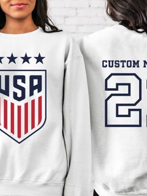 Usa Womens Soccer Logo Sweatshirt World Cup Usa Sweatshirt American Shirt Usa National Soccer Team 4Th Of July Flag America Soccer Team Unique revetee 5