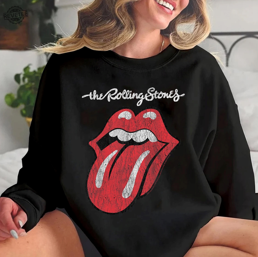 The Rolling Stones Script Tongue Sweatshirt Hoodie The Rolling Stones Sweater Gift For Women Men Unique