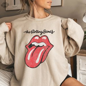 The Rolling Stones Script Tongue Sweatshirt Hoodie The Rolling Stones Sweater Gift For Women Men Unique revetee 2