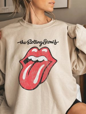 The Rolling Stones Script Tongue Sweatshirt Hoodie The Rolling Stones Sweater Gift For Women Men Unique revetee 2