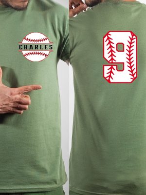 Name And Numbered Baseball T Shirt Custom Baseball Tee Game Day Shirt For Her Or Him Tis The Season Baseball Gift Fathers Day Gift Unique revetee 2