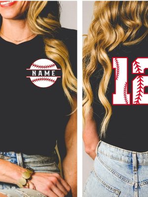 Name And Numbered Baseball T Shirt Custom Baseball Tee Game Day Shirt For Her Or Him Tis The Season Baseball Gift Fathers Day Gift Unique revetee 6