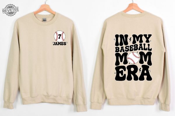 Custom Baseball Mom Sweatshirt In My Baseball Mom Era Shirt Game Day Sweater Sport Mom Shirt Baseball Lover Shirt Baseball Mom Crewneck Unique revetee 2