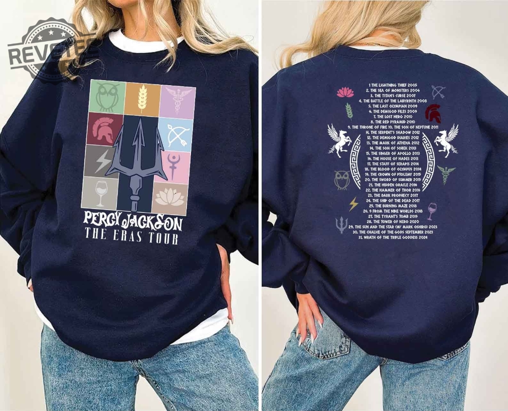 Percy Jackson And The Olympians Eras Tour Sweatshirt Greek Mythology Shirt Rick Riordan Bookish Shirts Book Lover Gifts Unique