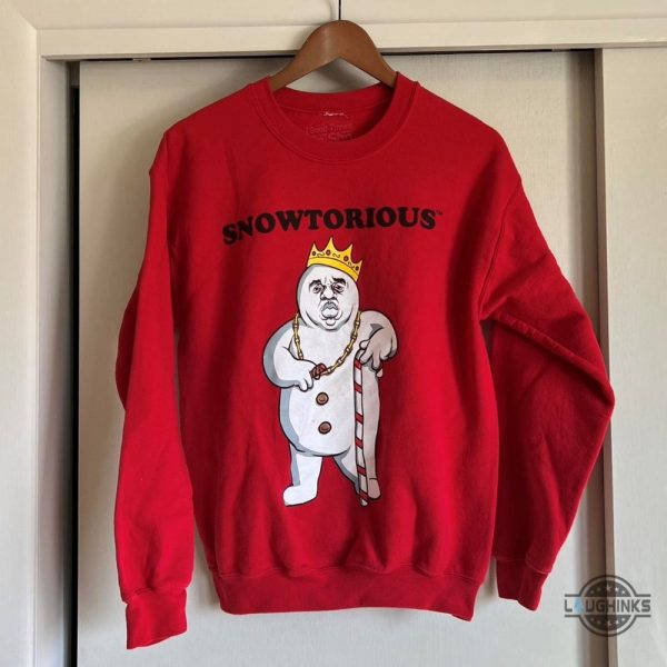 snowtorious sweater tshirt hoodie mens womens kids snowman christmas sweatshirt rap hip hop cool notorious b i g snowmen shirts laughinks 1