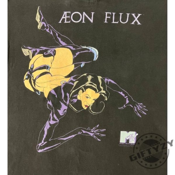 Vintage 1996 Aeon Flux Mtv Stanley Desantis Shirt Rare Tv Animation Trendy Shirt giftyzy 2