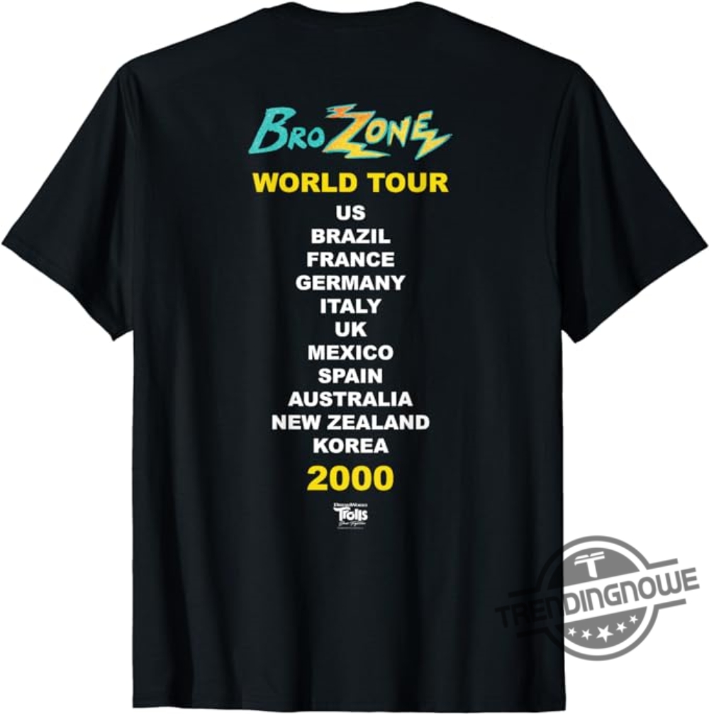 Brozone Shirt Dreamworks Trolls Band Together Brozone World Tour T Shirt trendingnowe 1