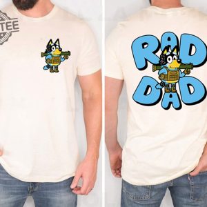 Retro Rad Dad Bluey Shirt Retro Bandit Heeler Shirt Fathers Day T Shirt Dad Bluey Shirt Dad Shirt Bluey Kids Tee Bluey Family Shirt Unique revetee 3