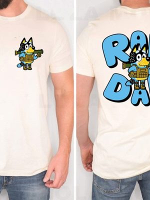 Retro Rad Dad Bluey Shirt Retro Bandit Heeler Shirt Fathers Day T Shirt Dad Bluey Shirt Dad Shirt Bluey Kids Tee Bluey Family Shirt Unique revetee 3