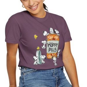 Dog Happy Pills Shirt Antidepressant Snopy Mom Sweater Funny Shirt Gift Therapist Shirt Cat Owner Gift Mental Health Matter Unique revetee 2