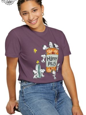 Dog Happy Pills Shirt Antidepressant Snopy Mom Sweater Funny Shirt Gift Therapist Shirt Cat Owner Gift Mental Health Matter Unique revetee 2