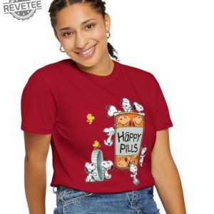 Dog Happy Pills Shirt Antidepressant Snopy Mom Sweater Funny Shirt Gift Therapist Shirt Cat Owner Gift Mental Health Matter Unique revetee 3