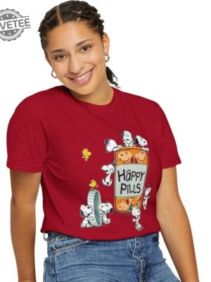 Dog Happy Pills Shirt Antidepressant Snopy Mom Sweater Funny Shirt Gift Therapist Shirt Cat Owner Gift Mental Health Matter Unique revetee 3