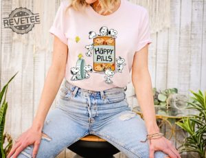 Dog Happy Pills Shirt Antidepressant Snopy Mom Sweater Funny Shirt Gift Therapist Shirt Cat Owner Gift Mental Health Matter Unique revetee 4