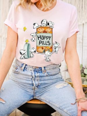 Dog Happy Pills Shirt Antidepressant Snopy Mom Sweater Funny Shirt Gift Therapist Shirt Cat Owner Gift Mental Health Matter Unique revetee 4