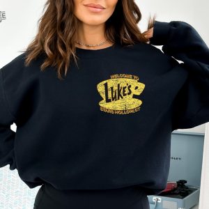 Lukes Diner Stars Hollow Sweatshirt And Hoodie Retro Text Lukes Diner Sweatshirt Vintage Style Stars Hollow Hoodie Gift Unique revetee 4