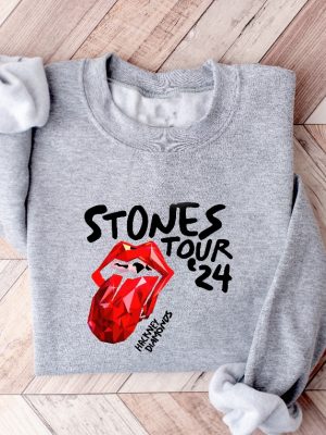 The Rolling Stones Hackney Diamonds Tour 2024 Schedule List Sweatshirt Rolling Stones 2024 Sweater Rock Band Shirt Rolling Stone Tour Unique revetee 2