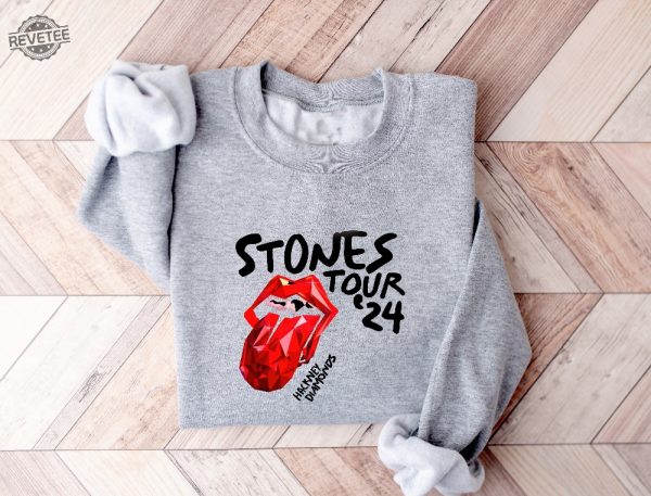 The Rolling Stones Hackney Diamonds Tour 2024 Schedule List Sweatshirt Rolling Stones 2024 Sweater Rock Band Shirt Rolling Stone Tour Unique revetee 2