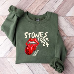 The Rolling Stones Hackney Diamonds Tour 2024 Schedule List Sweatshirt Rolling Stones 2024 Sweater Rock Band Shirt Rolling Stone Tour Unique revetee 3