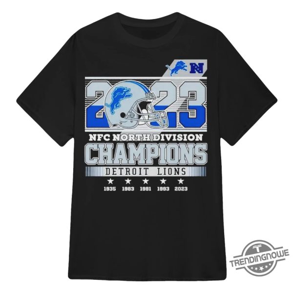 Detroit Lions Nfc North Champions Shirt Detroit Lions Nfc North Division Champions 2023 Shirt Nfc North Champions Shirt trendingnowe 1