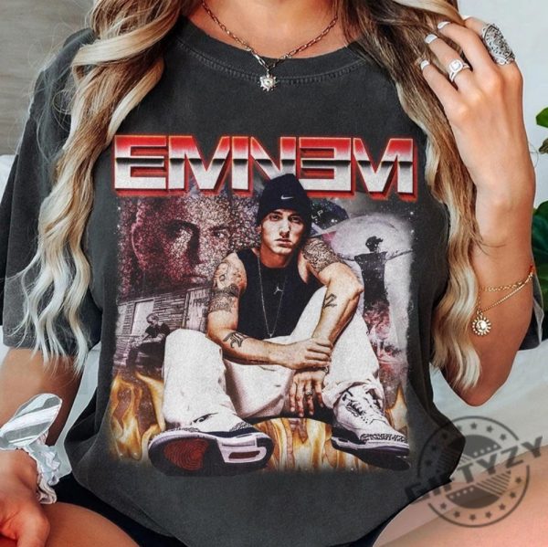Eminem Slim Shady 90S Rap Shirt Bootleg Rapper Tshirt The Marshall Mathers Lp Album Vintage Y2k Sweatshirt Retro Unisex Hoodie Trendy Shirt giftyzy 2