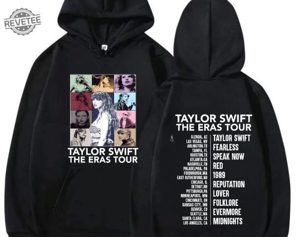 2 Sided Eras Tour Hoodie Trendy Hoodie Unisex Hoodie Oversized Hoodie Womens Sweater Gift For Swifties Unique revetee 1