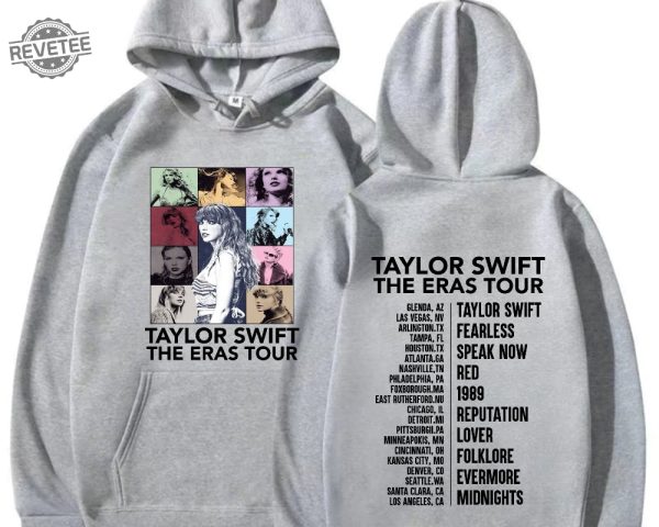 2 Sided Eras Tour Hoodie Trendy Hoodie Unisex Hoodie Oversized Hoodie Womens Sweater Gift For Swifties Unique revetee 2